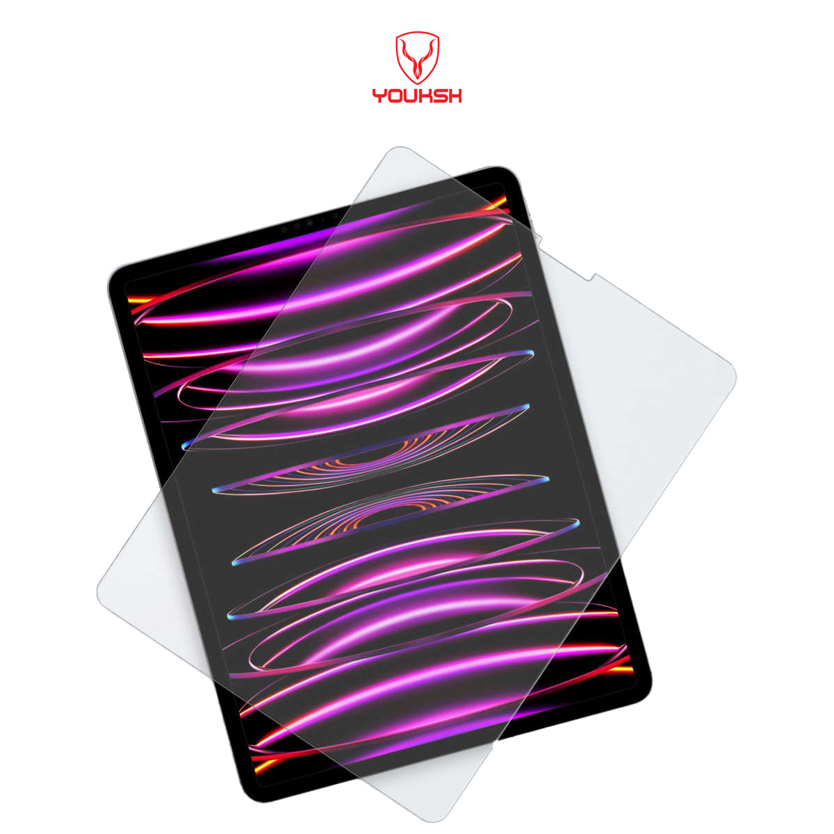 YOUKSH iPad Tempered Glass Protector For iPad Pro 12.9-inch (6th, 5th, 4th, and 3rd gen.)