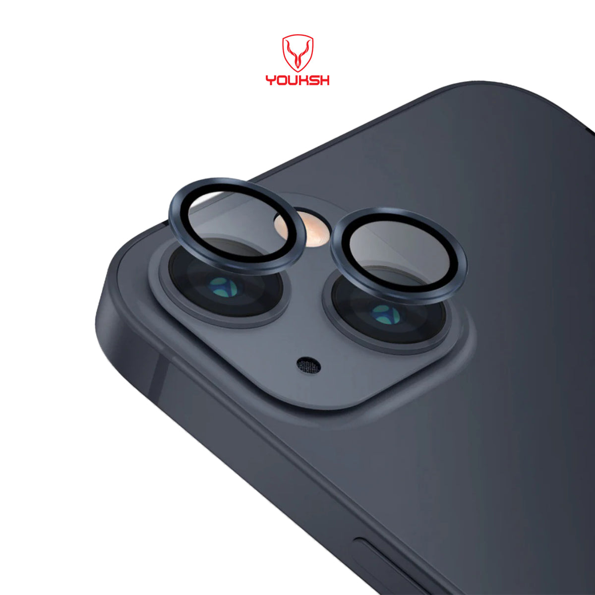 YOUKSH IPhone 13/13 mini Camera Ring Glass Protector.