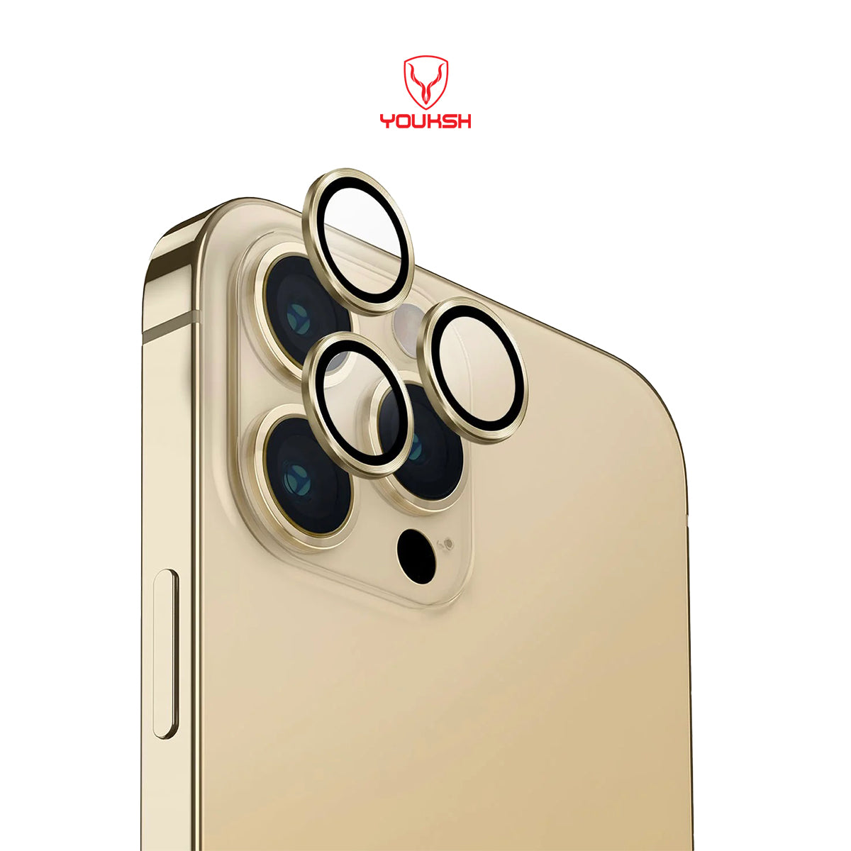 YOUKSH IPhone 13 Pro Max/13 Pro Camera Ring Glass Protector.