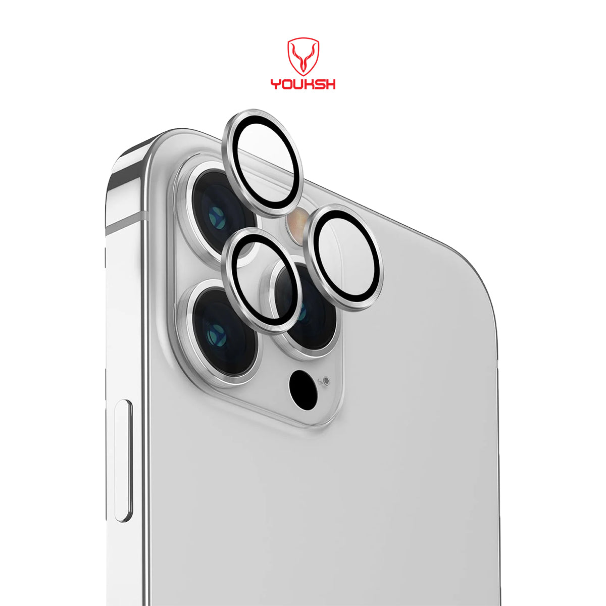YOUKSH IPhone 14 Pro Max/14 Pro Camera Ring Glass Protector.