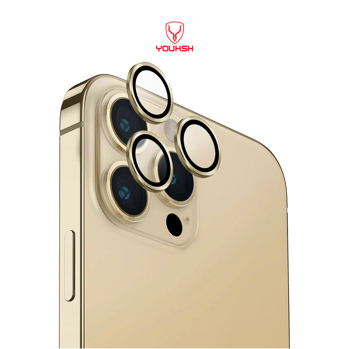 YOUKSH IPhone 14 Pro Max/14 Pro Camera Ring Glass Protector.