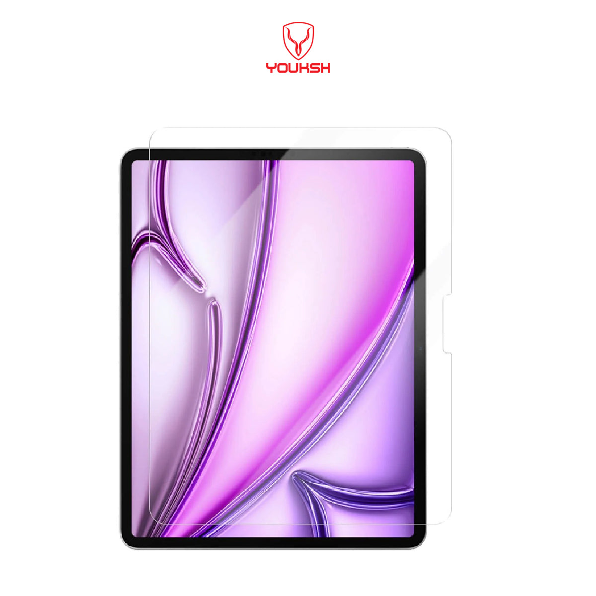 YOUKSH iPad Tempered Glass Protector For iPad Air 11 inch M2, 2024.