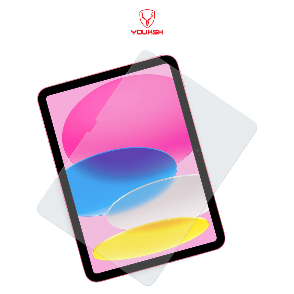 YOUKSH iPad Tempered Glass Protector For iPad 11 Gen A16 / 10 Gen A14.
