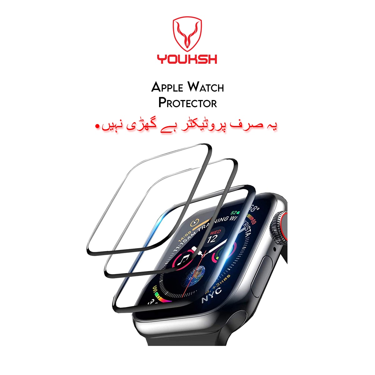 YOUKSH Apple Watch 44mm Screen Protector 44mm Apple Watch Screen Protector Ultra Thin 44mm Apple Watch Screen Protector With YOUKSH Installation