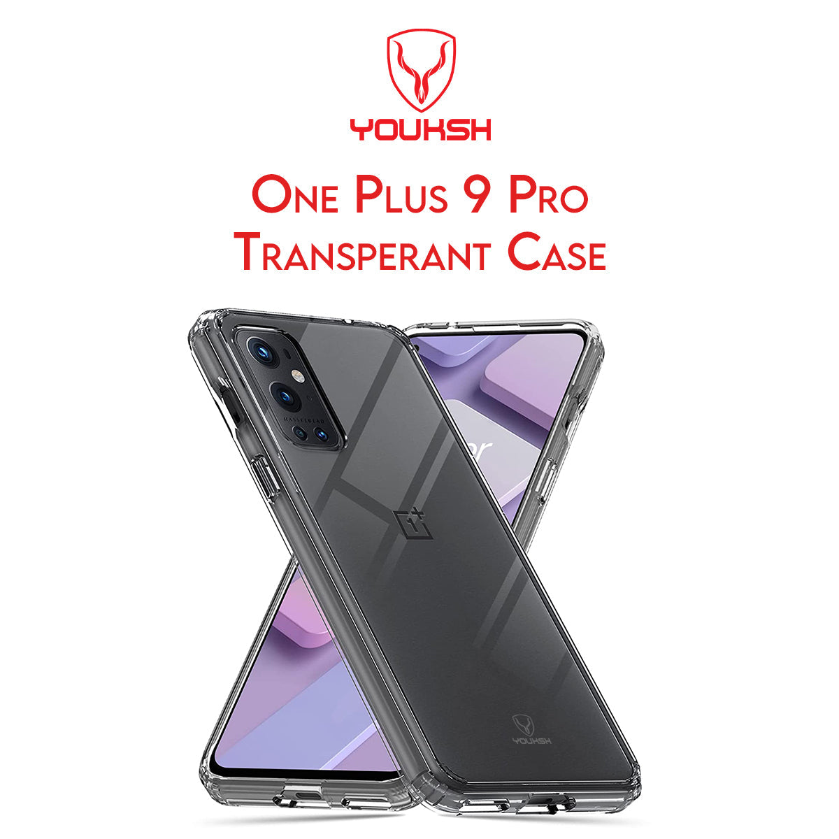 YOUKSH OnePlus 9 Pro Transparent Cover - OnePlus 9 Pro Transparent Jelly Back Cover - OnePlus 9 Pro Soft Shock Proof Transparent Back Pouch - OnePlus 9 Pro Crystal Clear Cover - OnePlus 9 Pro Silicone Cover.