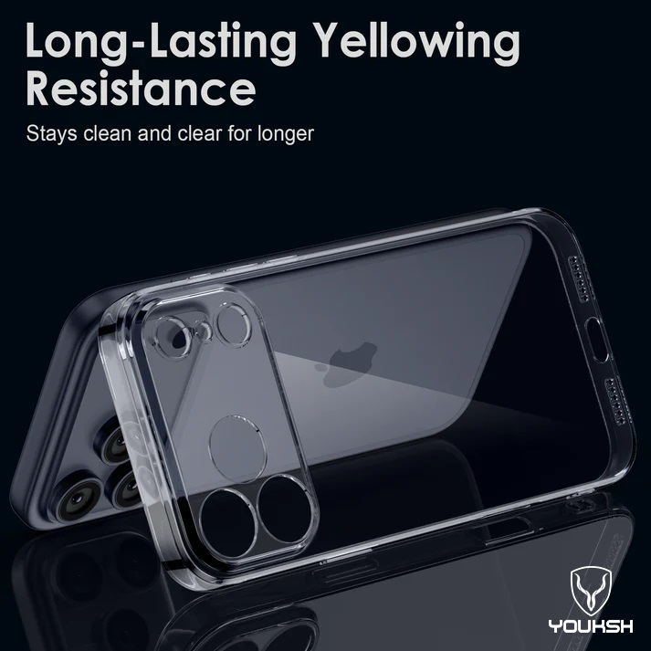 YOUKSH Ultra Thin Transparent Case For iPhone 17 Pro, Medium Firmness Silicone Cover For iPhone 17 Pro.