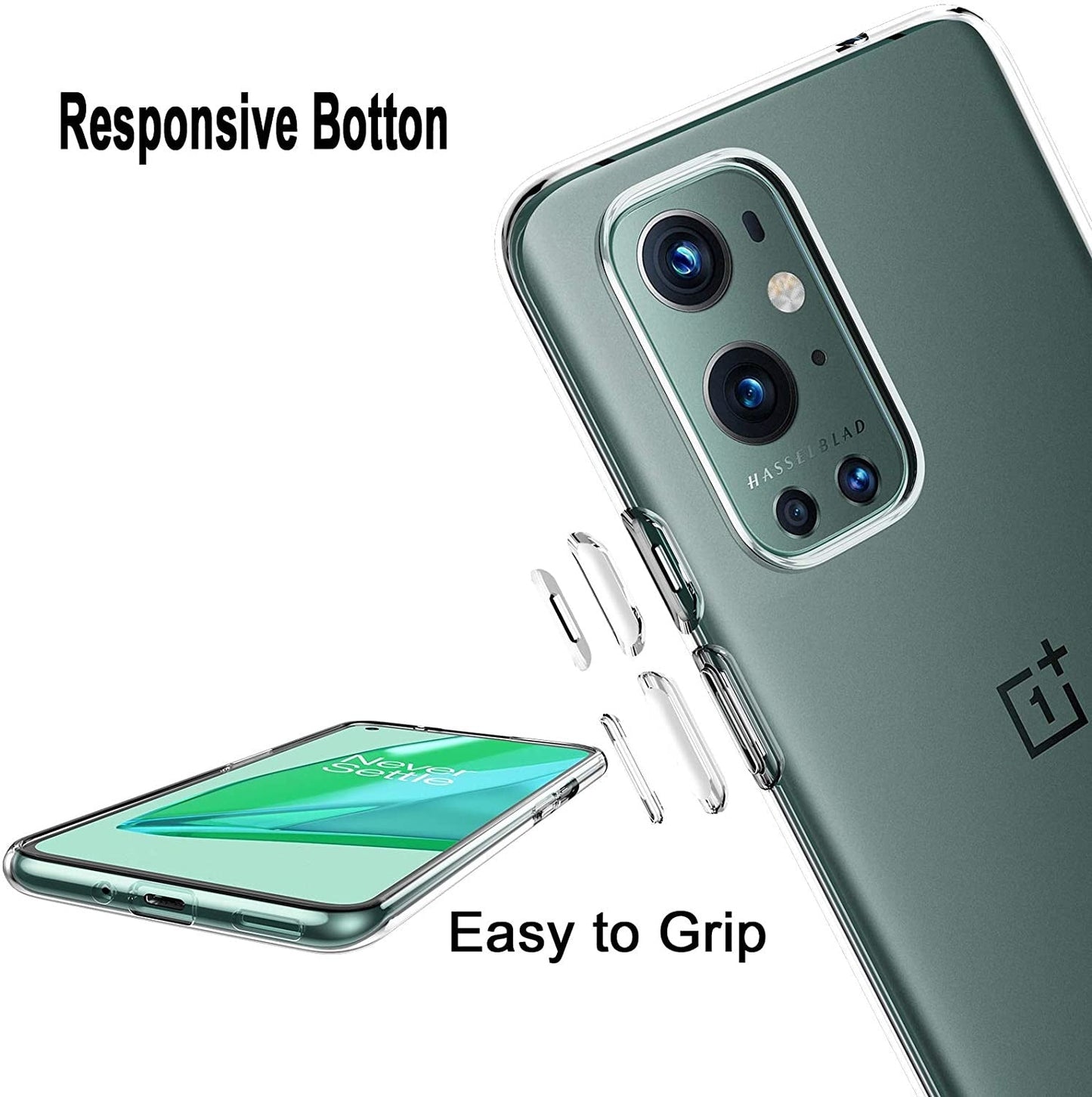 YOUKSH OnePlus 9 Pro Transparent Cover - OnePlus 9 Pro Transparent Jelly Back Cover - OnePlus 9 Pro Soft Shock Proof Transparent Back Pouch - OnePlus 9 Pro Crystal Clear Cover - OnePlus 9 Pro Silicone Cover.