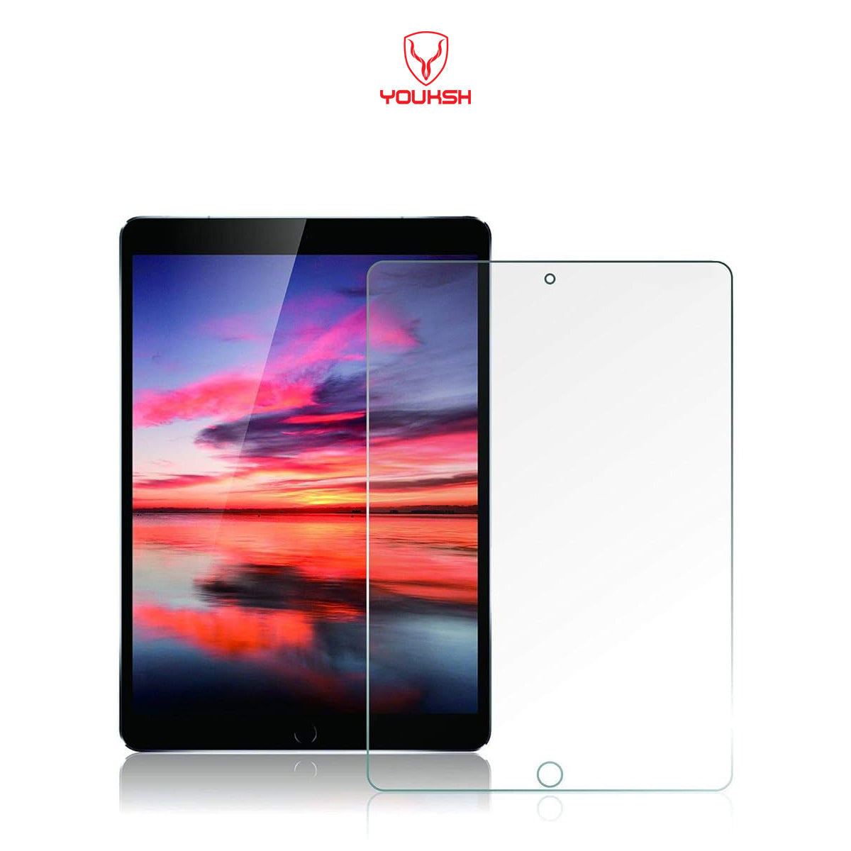YOUKSH iPad Tempered Glass Protector For iPad 7th,8th,9th 10.2'' (2018-20-21)