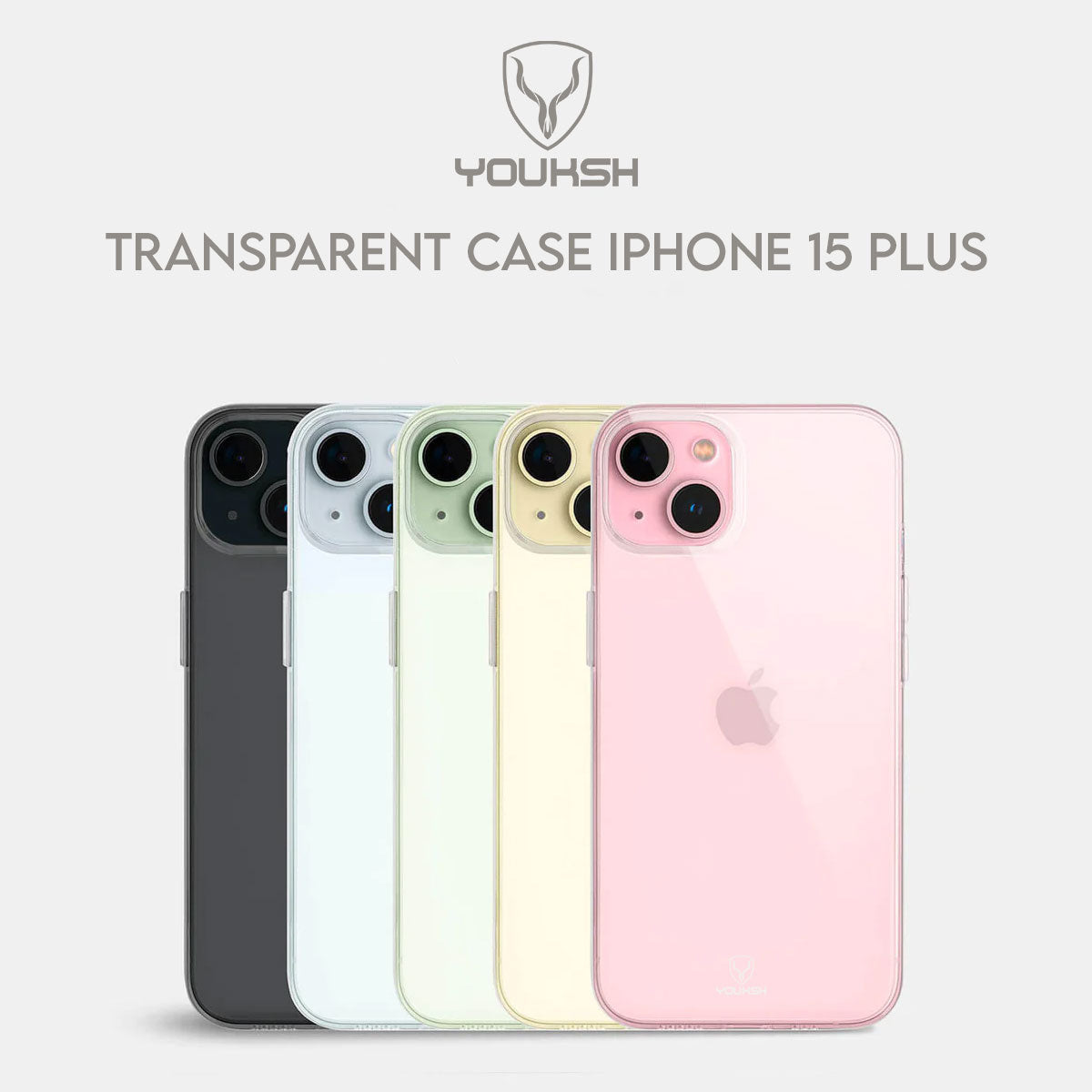 Apple iPhone 15 Plus (6.7) Transparent Case (Shock Proof)