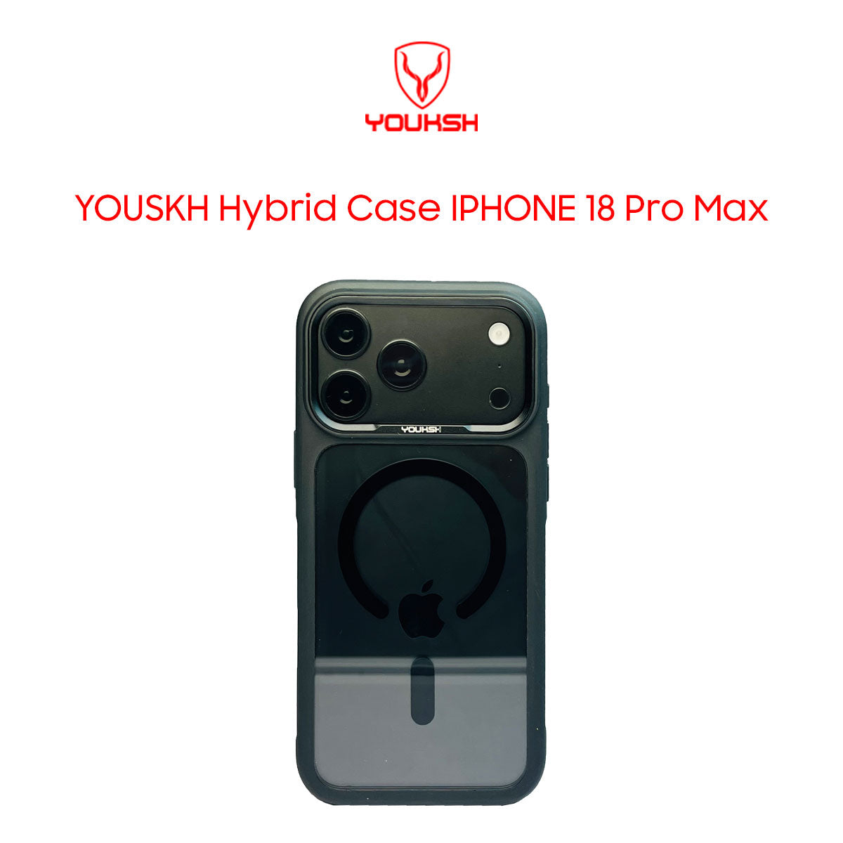 YOUKSH Hybrid Case for iPhone 18 Pro Max – MagSafe Compatible, Camera Protection, Translucent Matte Back Cover
