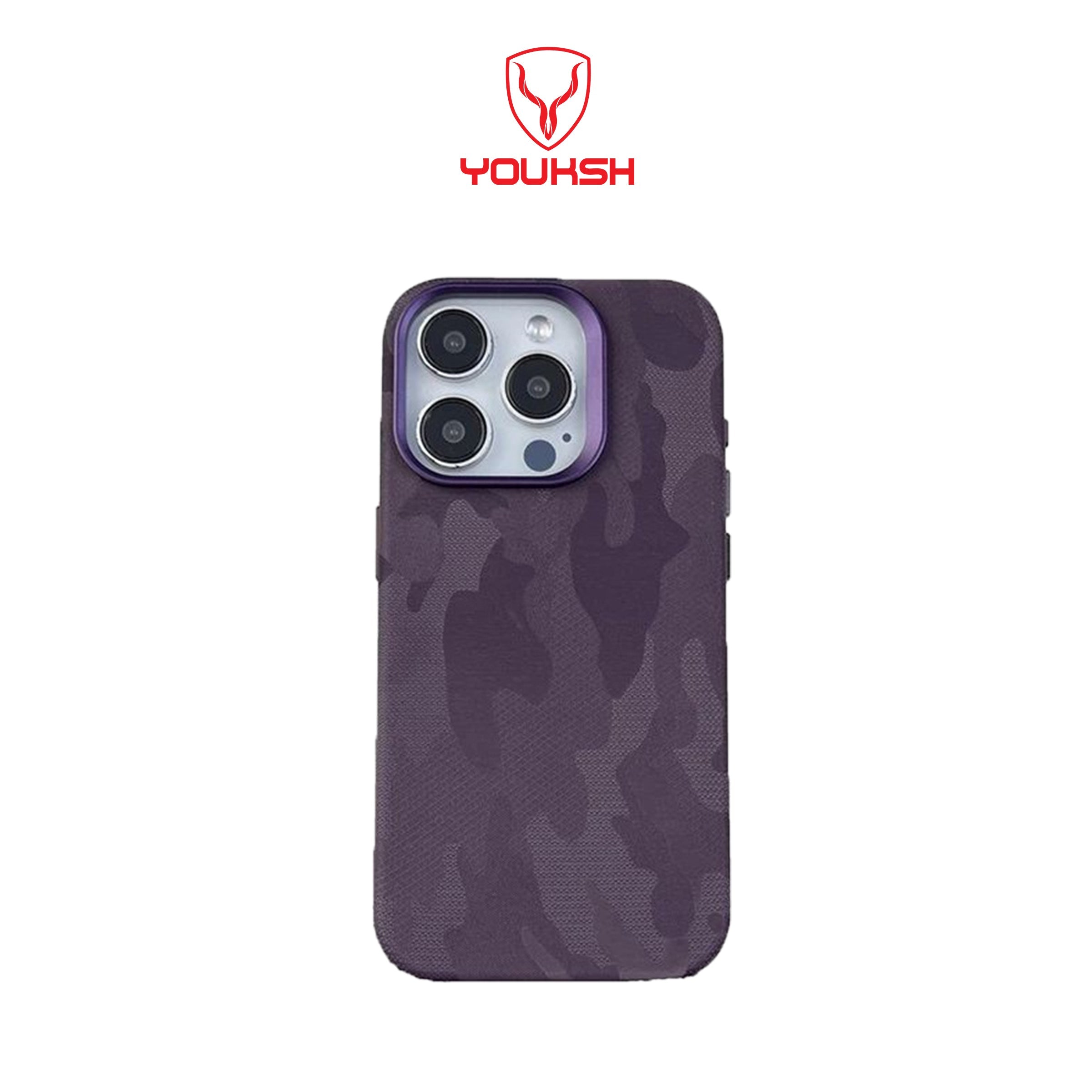 Youksh Microfiber Premium Camouflage MagSafe Case For Apple iPhone Series