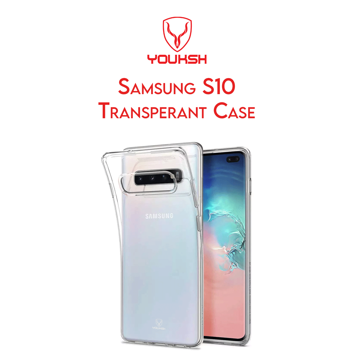 Samsung Galaxy S10 Transparent Case (Shock Proof) – YOUKSH
