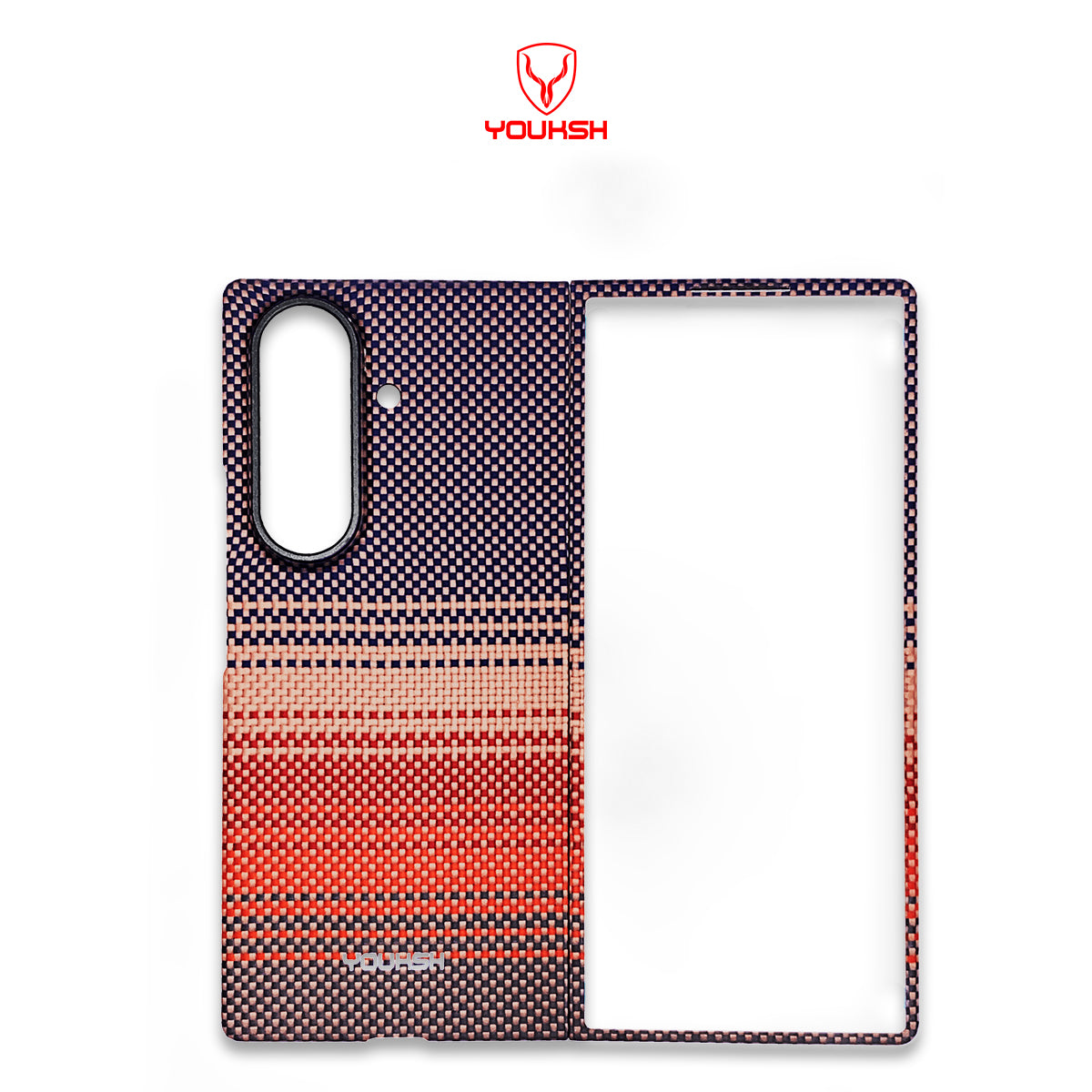 YOUKSH Z-Fold 7 Tactile Woven Case, Carbon Thin Case IP 17 Pro