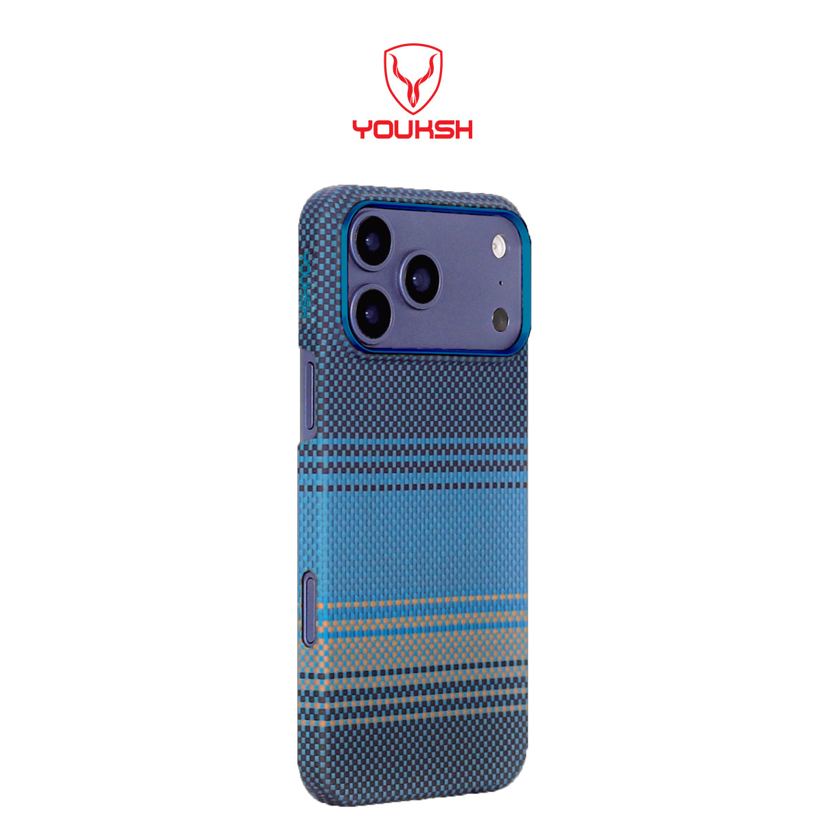 YOUKSH iPhone 17 Pro Tactile Woven Case, Carbon Thin Case IP 17 Pro