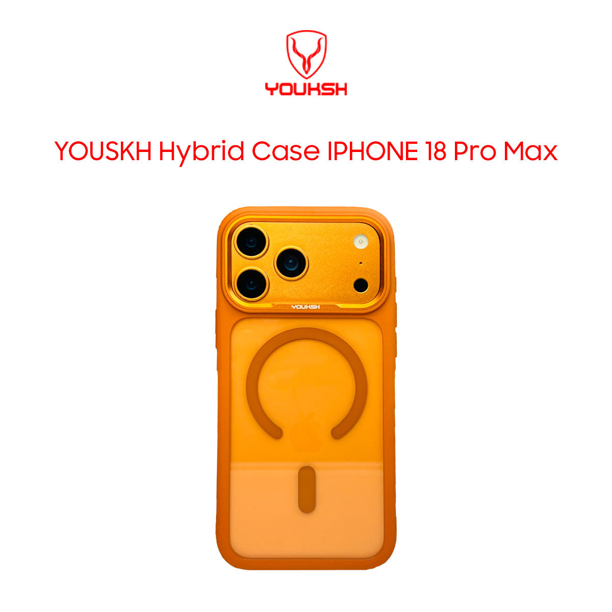 YOUKSH Hybrid Case for iPhone 18 Pro Max – MagSafe Compatible, Camera Protection, Translucent Matte Back Cover