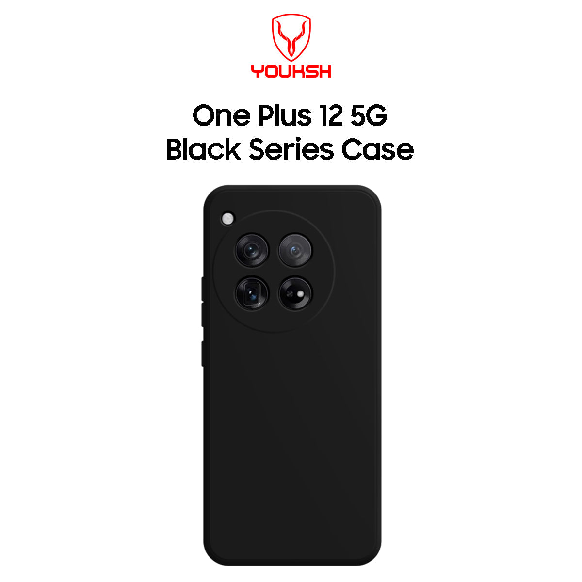 One Plus 12 5G Black Silicone Case