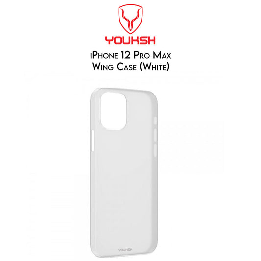Youksh Wing Case For Apple Iphone 12 Pro Max (6.7) - Ultra Thin Lightweight - Paper Back Cover for Iphone Series.(White)