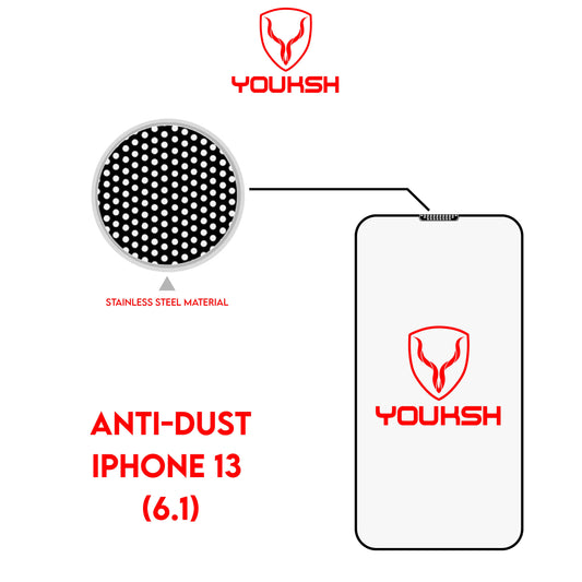 YOUKSH Apple iPhone 13 (6.1) - YOUKSH Anti Dust Glass Protector - With YOUKSH Installation kit.