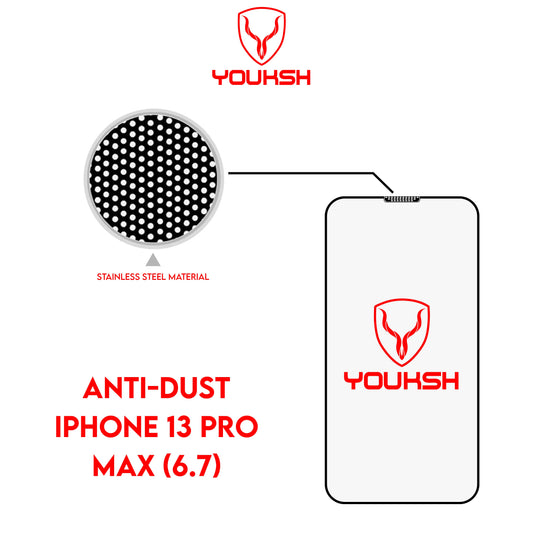 YOUKSH Apple iPhone 13 Pro Max (6.7) - YOUKSH Anti Dust Glass Protector - With YOUKSH Installation kit.