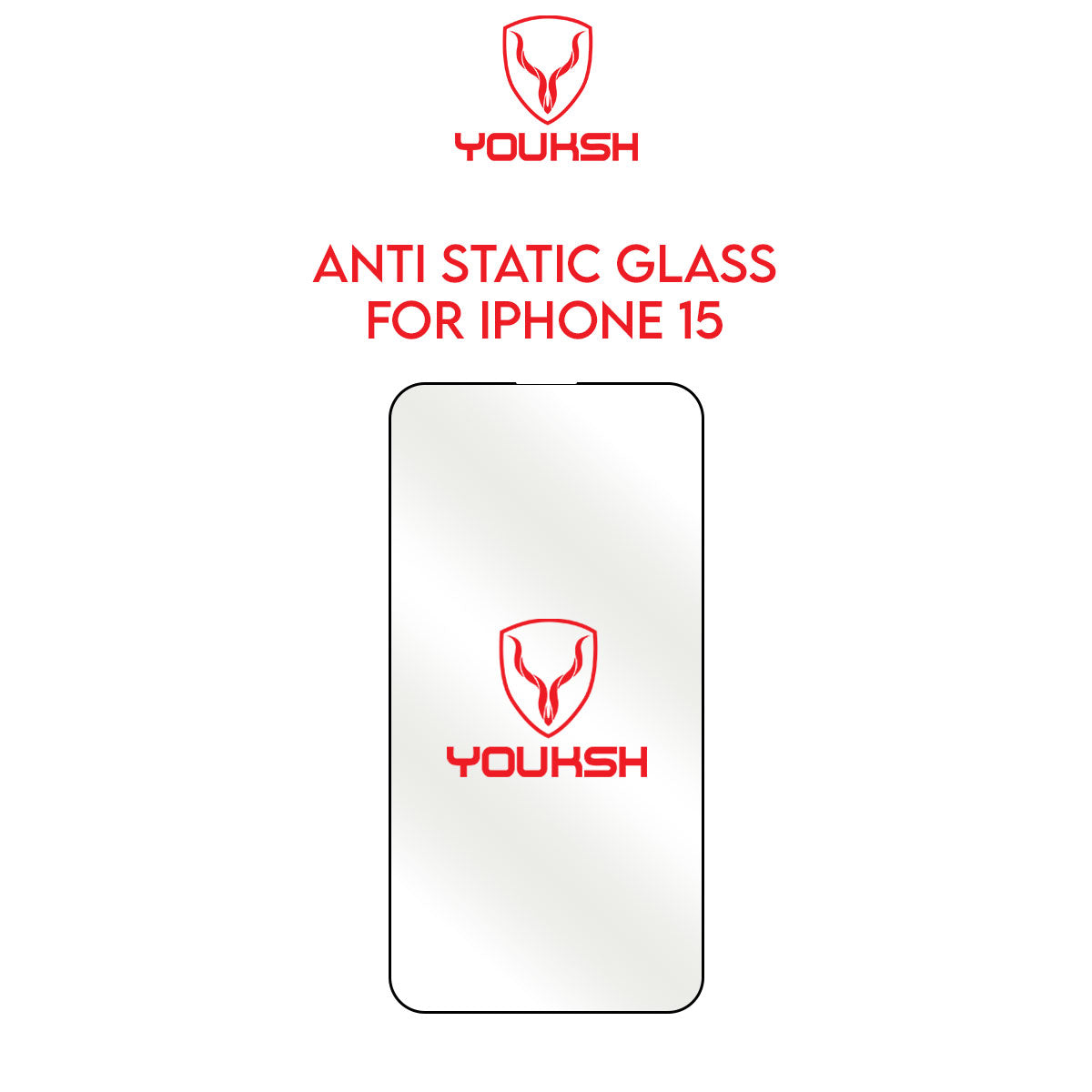 Apple iPhone 15 Anti Static Clear Glass Protector