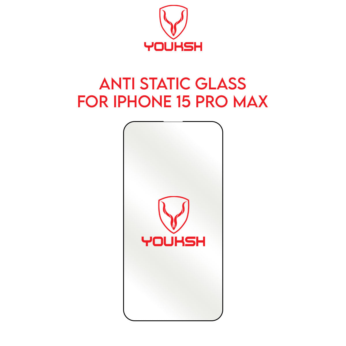 Apple iPhone 15 PRO MAX (6.7) Anti Static Clear Glass Protector