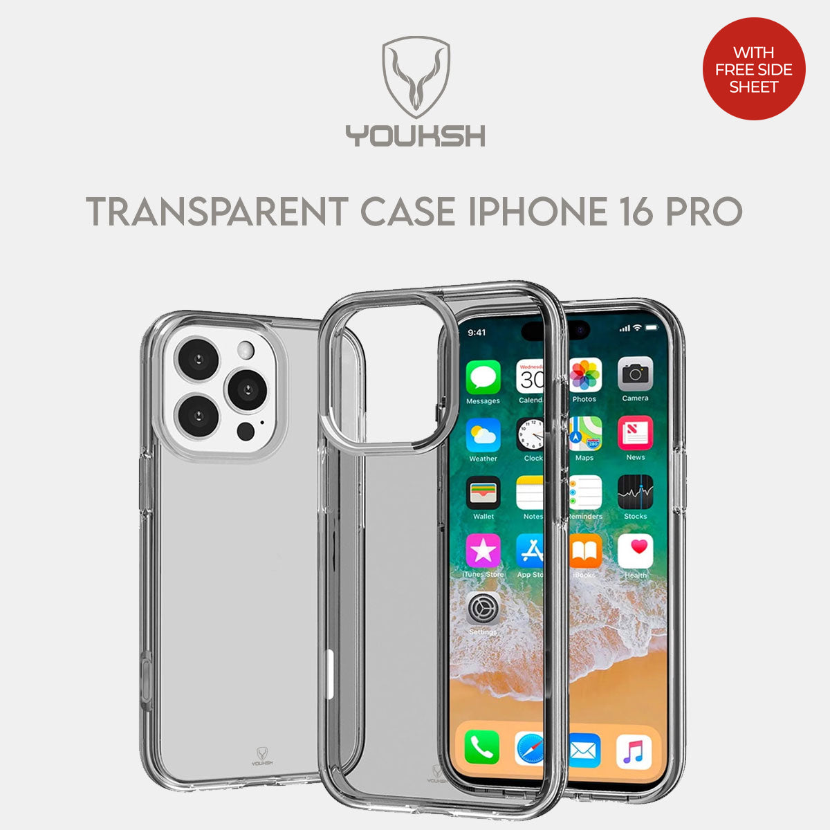 Apple iPhone 16 Pro Transparent Smoke Case