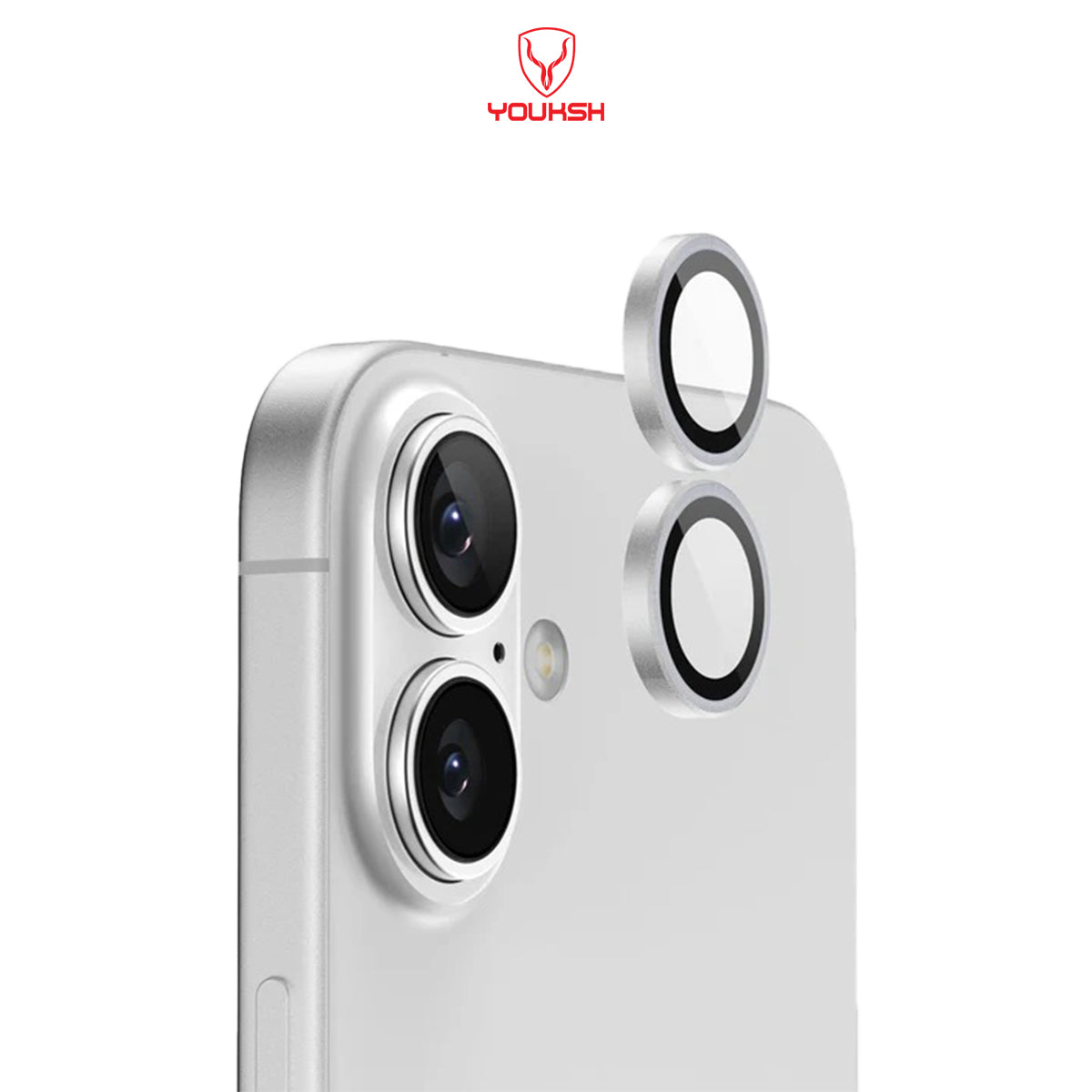 YOUKSH IPhone 17 Camera Ring Glass Protector.