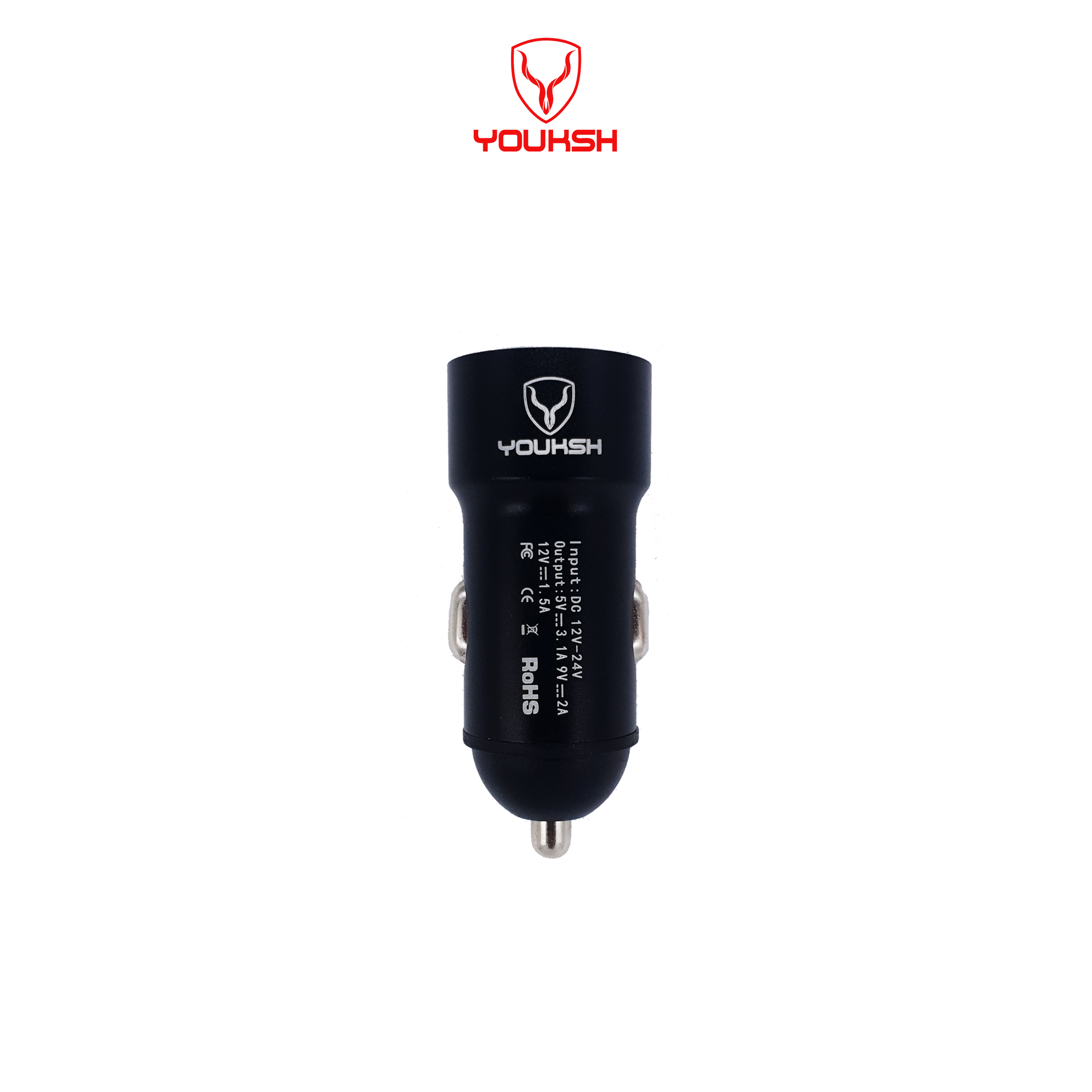 YOUKSH Car Charger - Qualcomm Quick Car Charger 3.0 - Fast Charging Adopter.