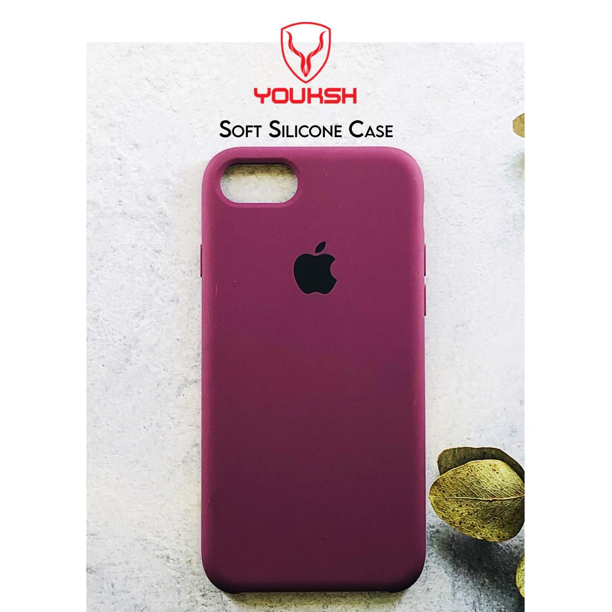 Apple iPhone 7/8 - Youksh Premium Ultra Slim Shockproof Liquid Silky Silicone Soft Rubber Comfortable Protective Case.