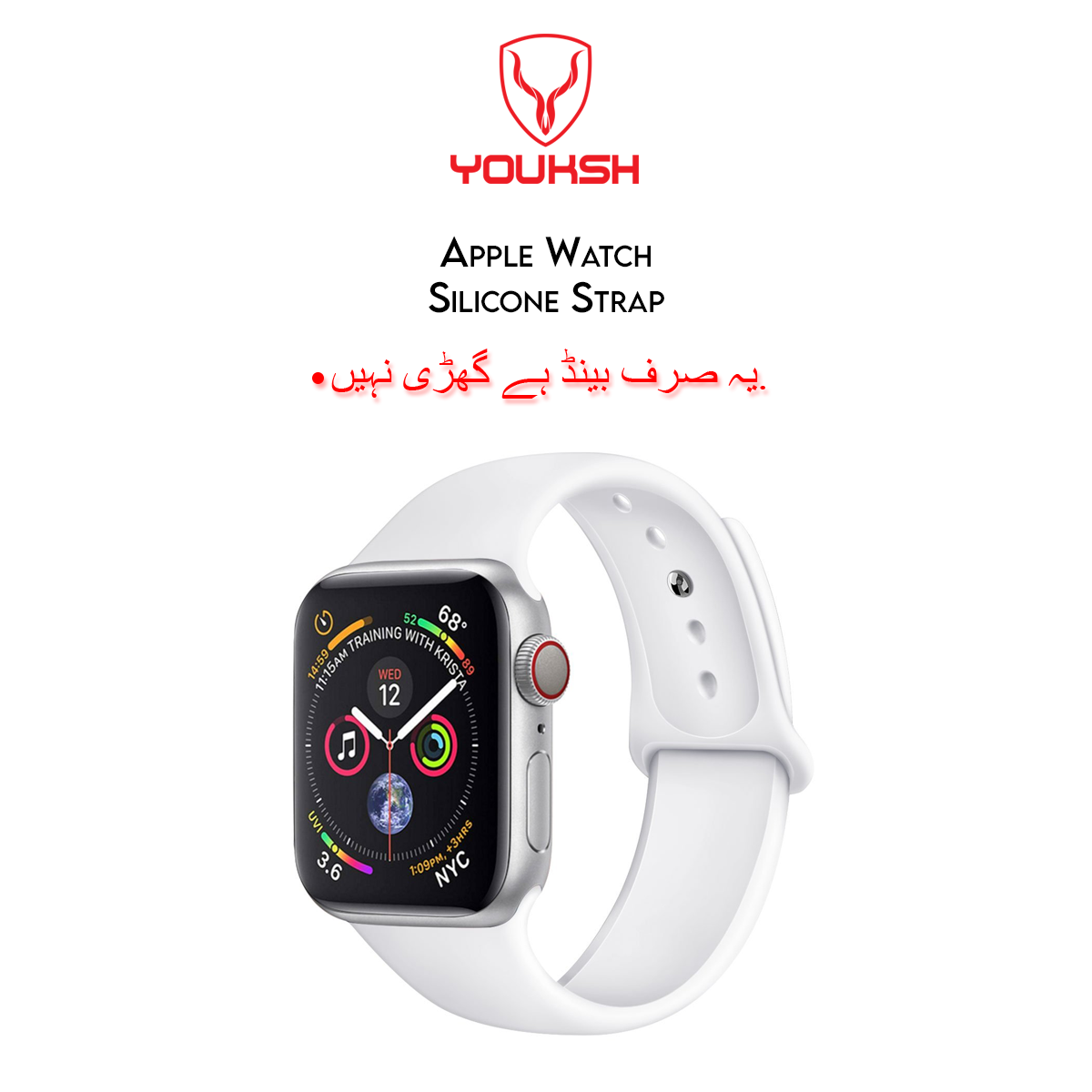 YOUKSH - Apple Watch 38mm/40mm Silicone Strap - 38mm/40mm Silicone Strap - 38mm/40mm Silicone Band Strap - For Apple Series - 1/2/3/4/5/6.