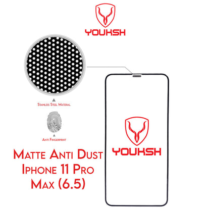 Apple iphone 11 Pro Max - Matte Glass Protector  (Anti Dust)