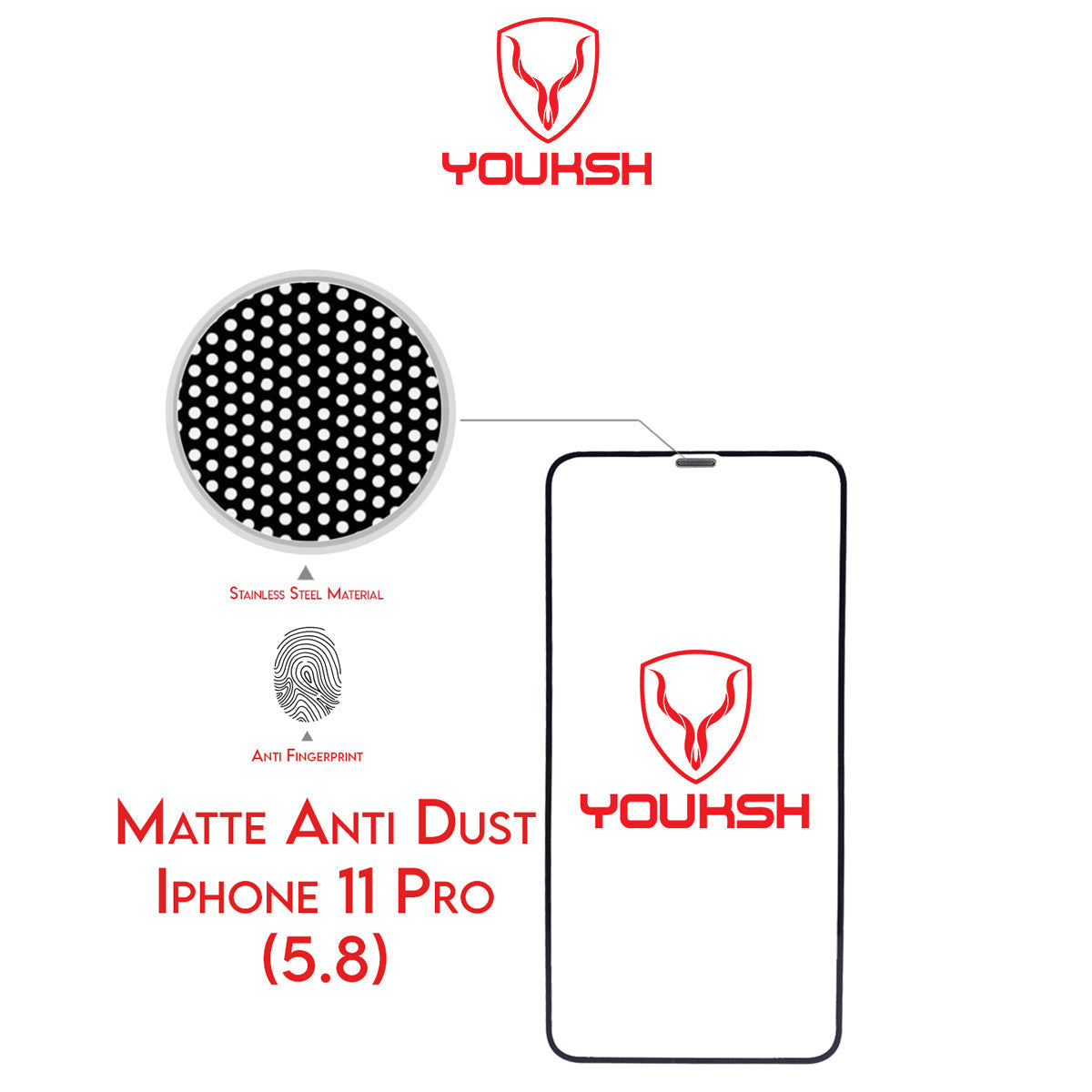 Apple iphone 11 Pro - Matte Glass Protector (Anti Dust)