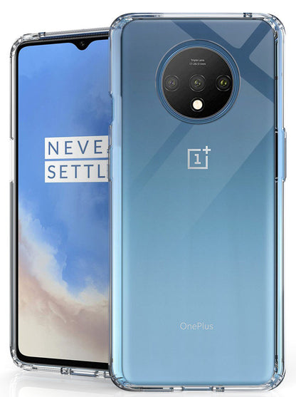 YOUKSH OnePlus 7T Transparent Cover - OnePlus 7T Transparent Jelly Back Cover - OnePlus 7T Soft Shock Proof Transparent Back Pouch - OnePlus 7T Crystal Clear Cover - OnePlus 7T Silicone Cover.