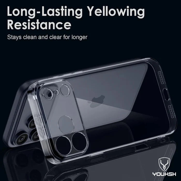YOUKSH iPhone 18 Pro Transparent Silicone Case – Ultra Thin, Medium Firmness