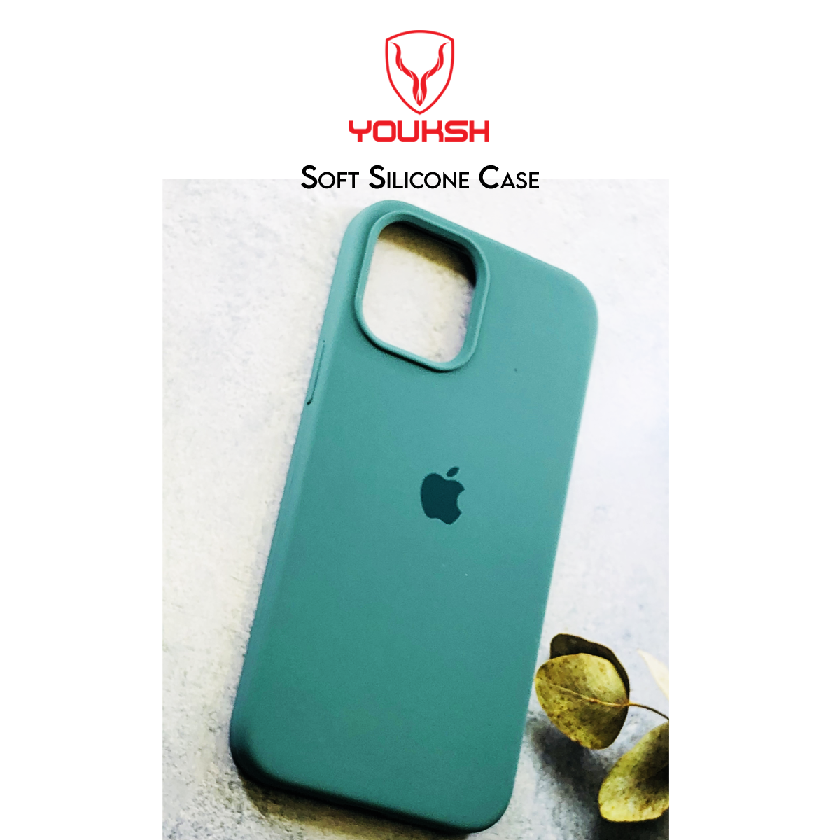 Apple iPhone 12 Pro - Youksh Premium Ultra Slim Shockproof Liquid Silky Silicone Soft Rubber Comfortable Protective Case.