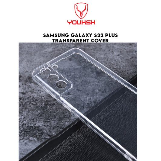YOUKSH Samsung Galaxy S22 Plus - Soft Shock Proof Transparent Jelly Back Cover - Transparent Case.