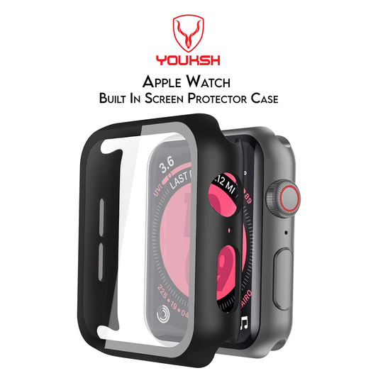 YOUKSH iWatch - 38MM Candy Tempered Glass Slim Bumper Case - 38MM Candy Slim Bumper Case - Full Protective - For iWatch Series 1/2/3/4/5/6.