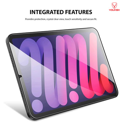 YOUKSH iPad Tempered Glass Protector For iPad Mini 6 & Mini 7