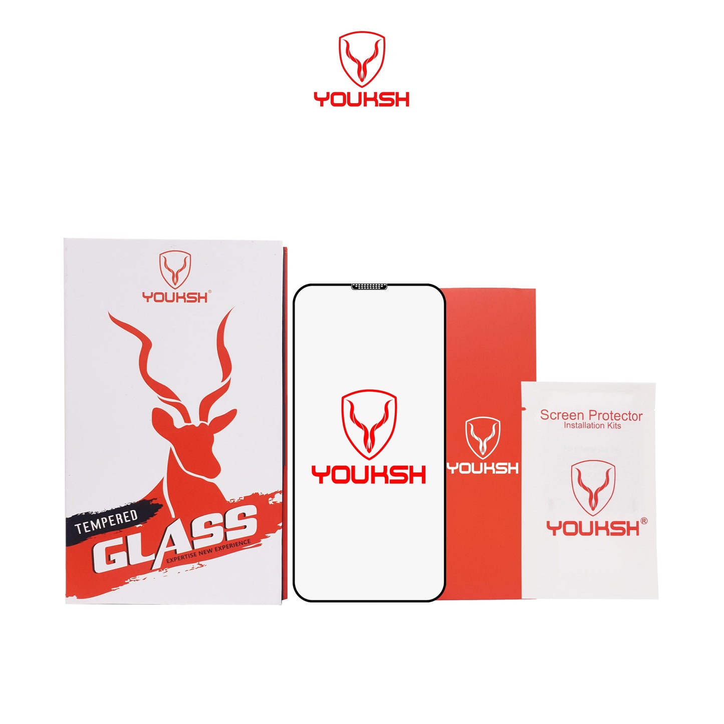 YOUKSH Apple iPhone 13 (6.1) - YOUKSH Anti Dust Glass Protector - With YOUKSH Installation kit.