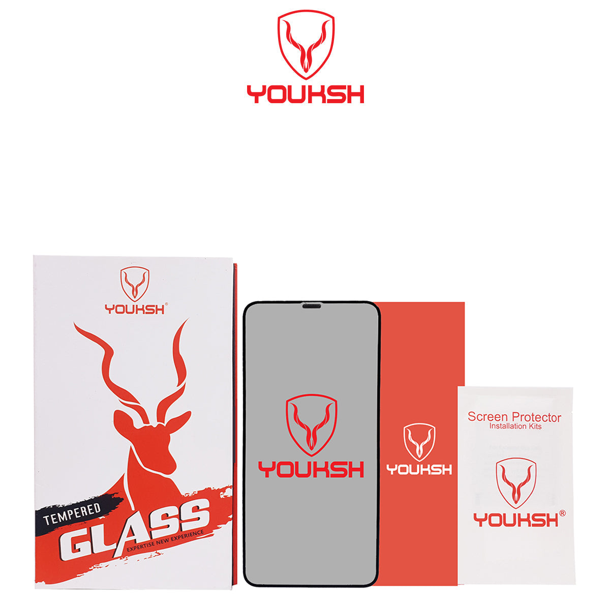 Apple iphone 11 Pro - Youksh Privacy Anti Dust Glass Protector With Installation kit.