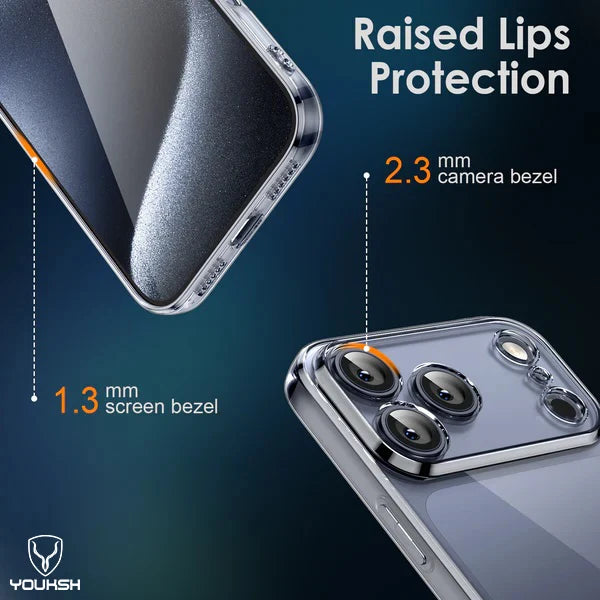YOUKSH iPhone 18 Pro Transparent Silicone Case – Ultra Thin, Medium Firmness