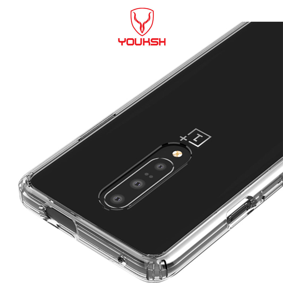 YOUKSH OnePlus 7 Pro Transparent Cover - OnePlus 7 Pro Transparent Jelly Back Cover - OnePlus 7 Pro Soft Shock Proof Transparent Back Pouch - OnePlus 7 Pro Crystal Clear Cover - OnePlus 7 Pro Silicone Cover.
