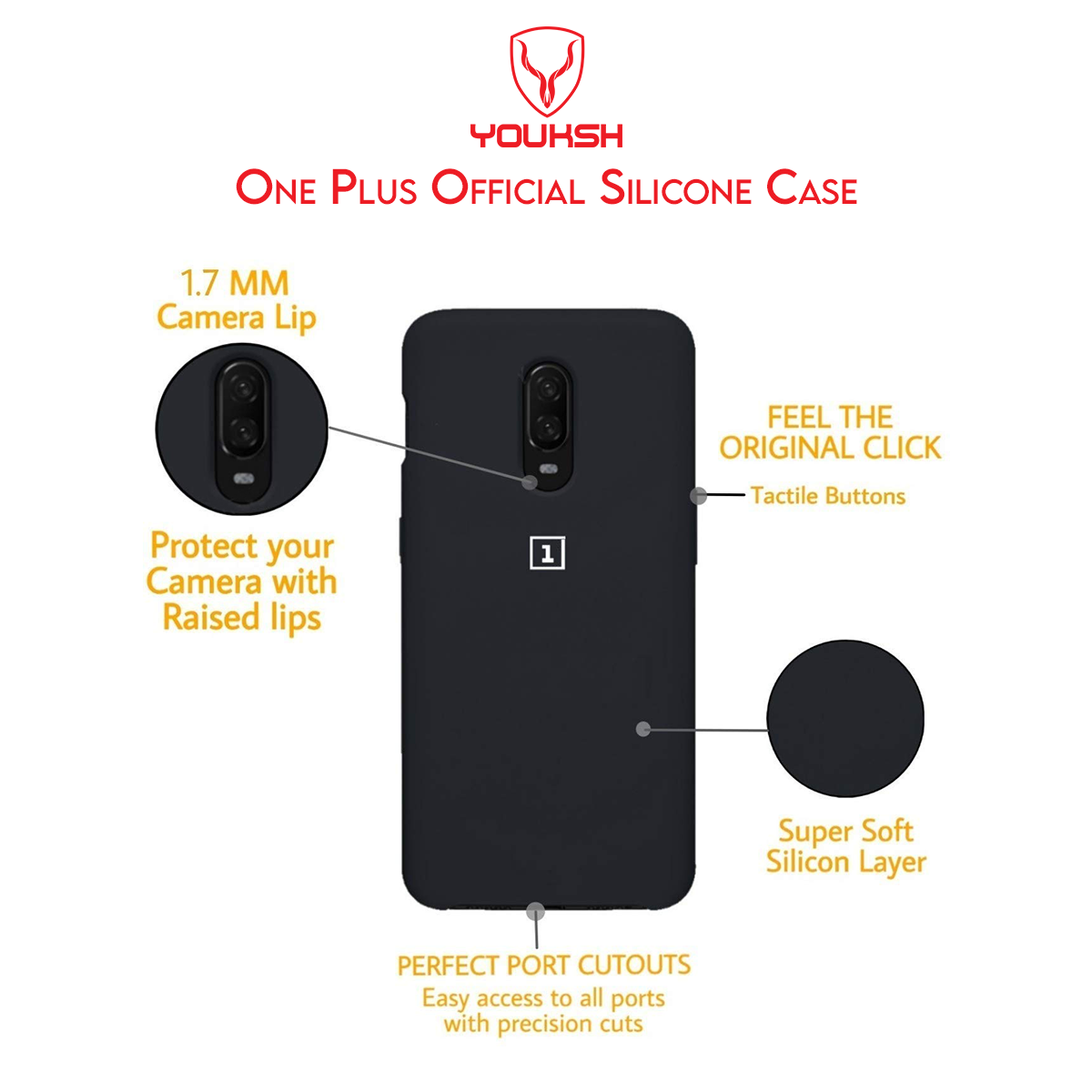 OnePlus 6T Silicone Rubber Case