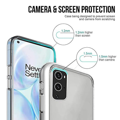 YOUKSH OnePlus 9 Transparent Cover - OnePlus 9 Transparent Jelly Back Cover - OnePlus 9 Soft Shock Proof Transparent Back Pouch - OnePlus 9 Crystal Clear Cover - OnePlus 9 Silicone Cover.