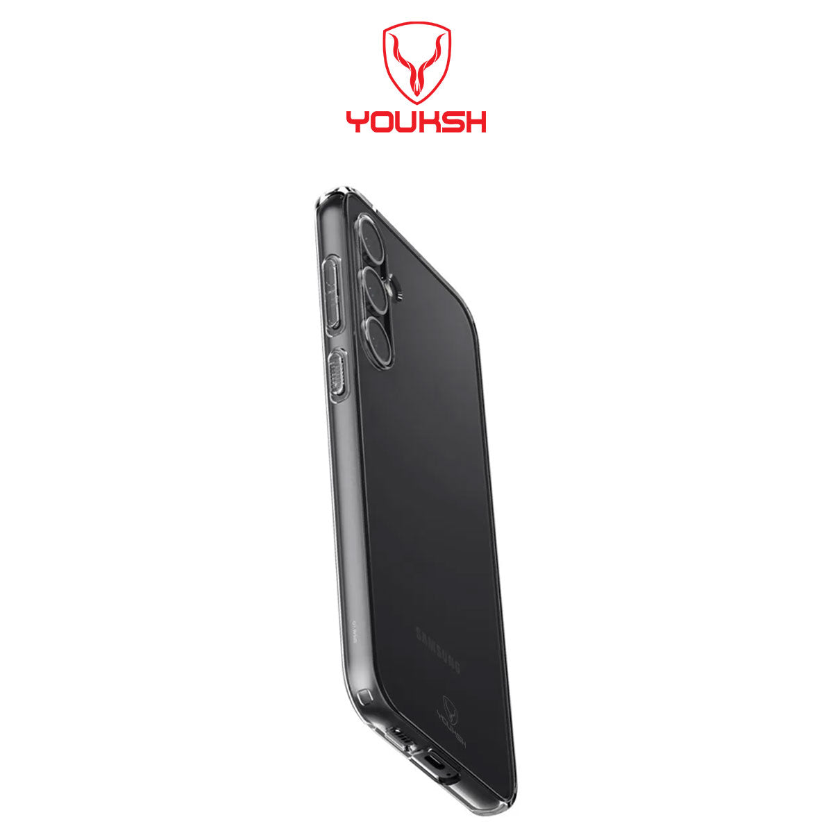 YOUKSH Samsung Galaxy S23FE Transparent Case - Samsung Galaxy S23FE Transparent Jelly Back Cover - Samsung Galaxy S23FE Soft Shock Proof Transparent Back Pouch - Samsung Galaxy S23FE Crystal Clear Cover.