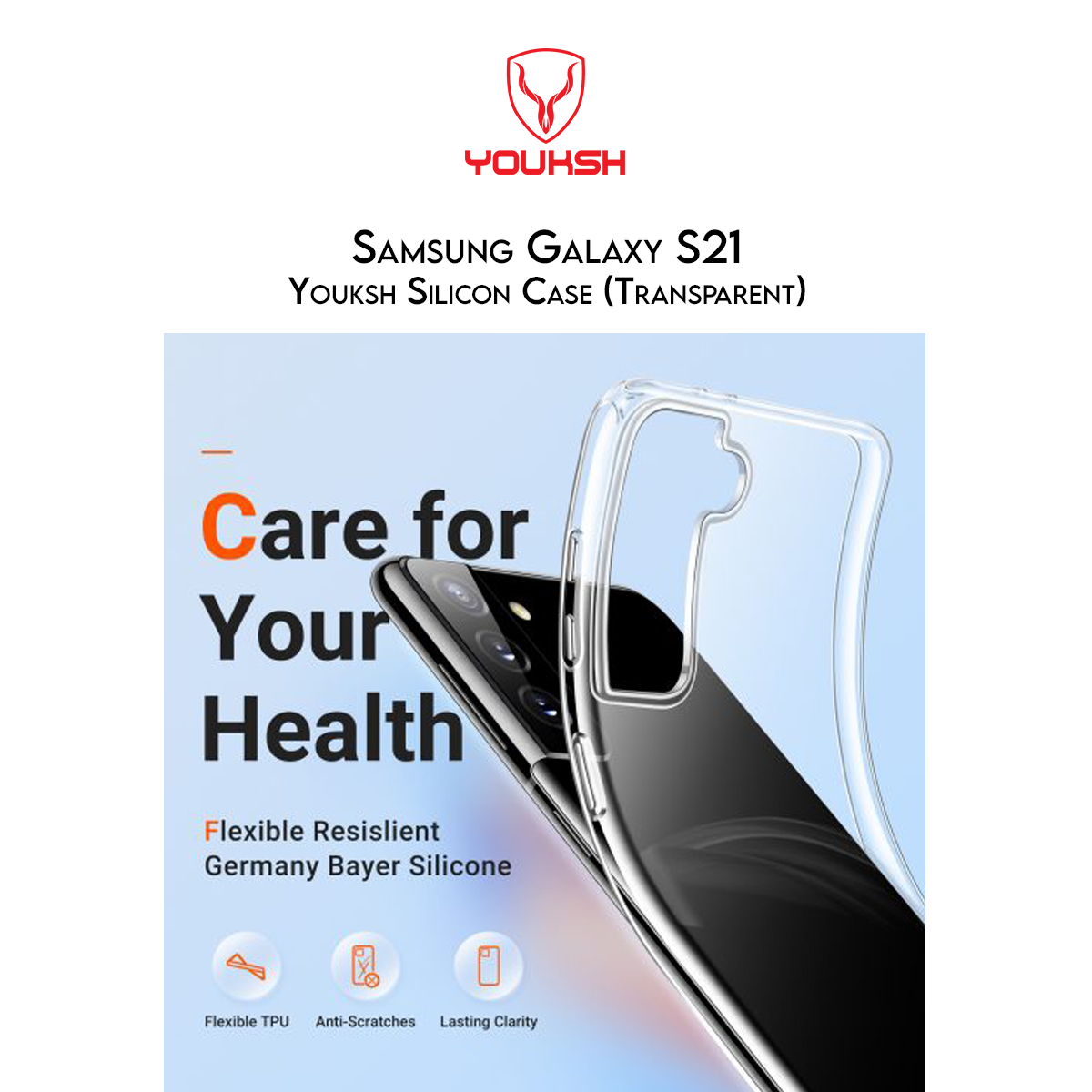 Samsung Galaxy S21 Transparent Case (Shock Proof)