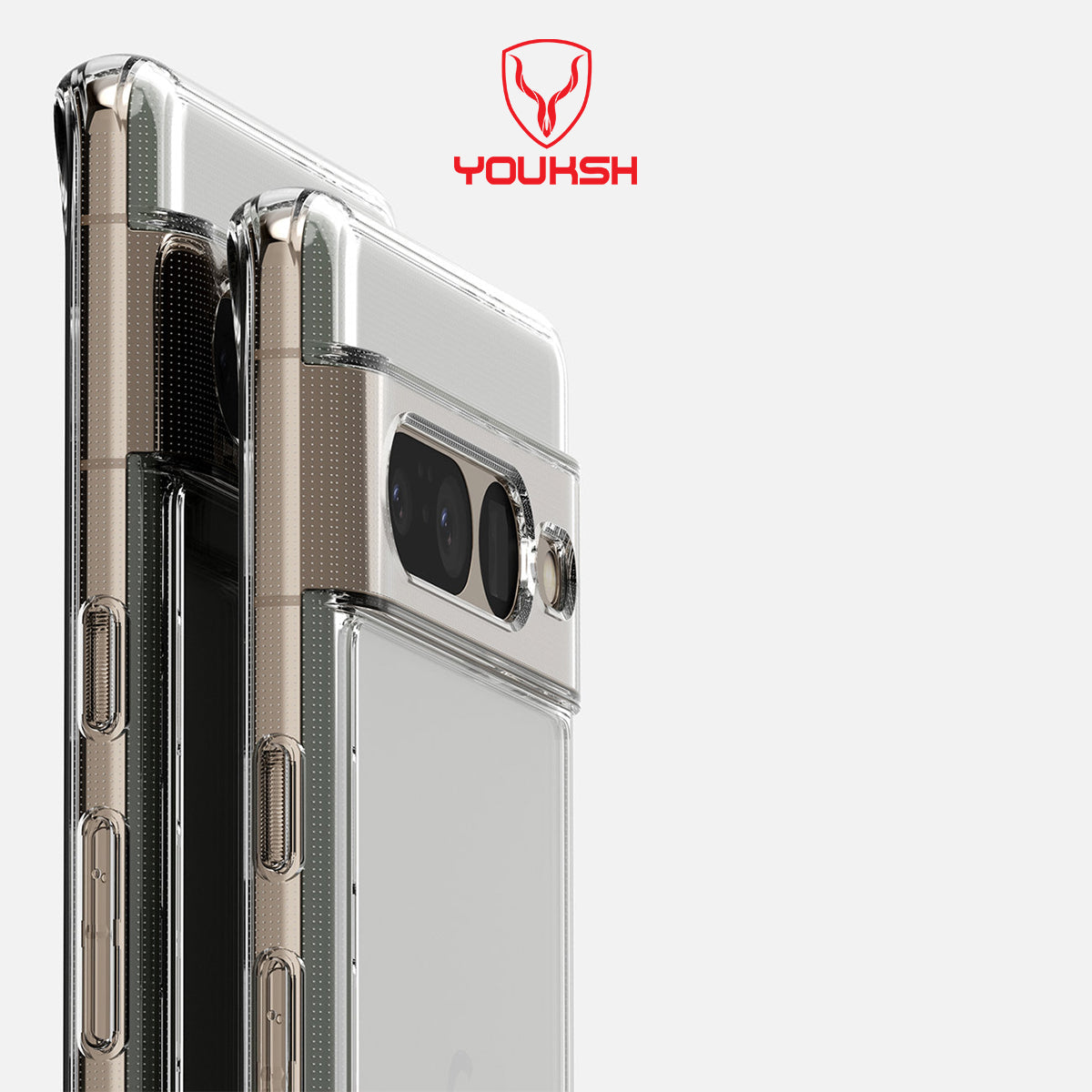 YOUKSH Google Pixel 7 Pro Transparent Cover - Google Pixel 7 Pro Transparent Jelly Back Cover - Google Pixel 7 Pro Soft Shock Proof Transparent Back Pouch - Google Pixel 7 Pro Crystal Clear Cover - Google Pixel 7 Pro Silicone Cover.