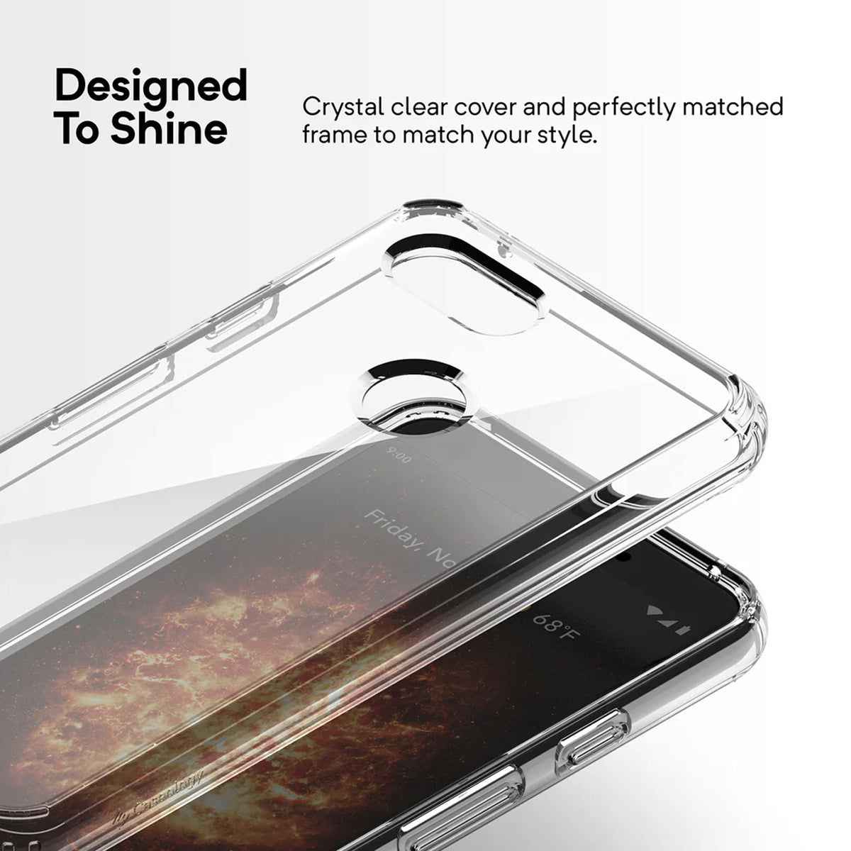 YOUKSH Google Pixel 3 Transparent Cover - Google Pixel 3 Transparent Jelly Back Cover - Google Pixel 3 Soft Shock Proof Transparent Back Pouch - Google Pixel 3 Crystal Clear Cover - Google Pixel 3 Silicone Cover.