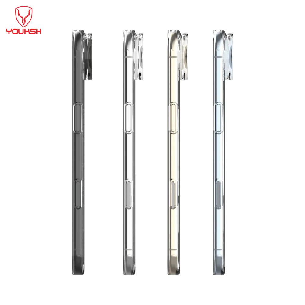 YOUKSH Ultra Thin Transparent Case For iPhone 17 Air, Medium Firmness Silicone Cover For iPhone 17 Air.