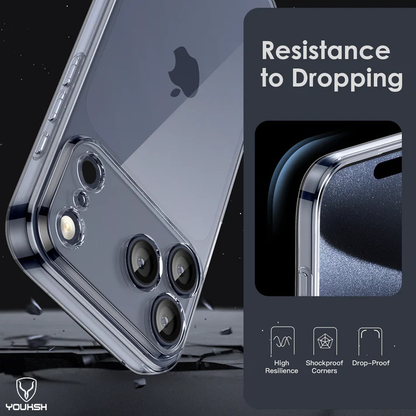 YOUKSH Ultra Thin Transparent Case For iPhone 17 Pro, Medium Firmness Silicone Cover For iPhone 17 Pro.